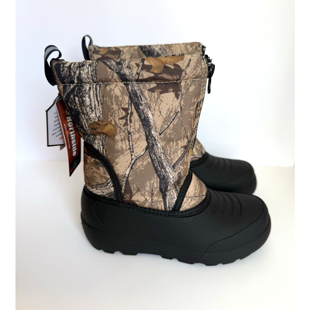 Northside Icicle Polar Youth Snow Boots Tan Camo Size 13 Reflective NWB
